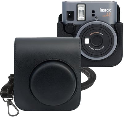 EtuiTab Instax MINI 41 - Beschermhoes - Zwart - Kunstleer