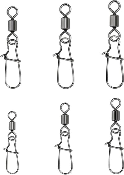 Dailygoods- Draaibare Rollagers 36 Stuks - Roestvrij Staal - Schokbestendig - Flexibel - Visuitrusting - Voor Spinvissen - Viswervel