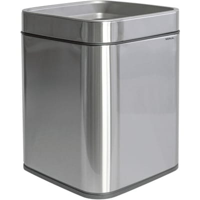MAUL Afvalbak MAULprime 15 l edelstaal 25.1 x 25.1 x 32.2 cm zilver
