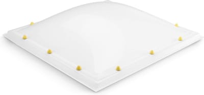 Skylux acrylaat lichtkoepel 3-wandig - opaal 0600 x 0600 mm