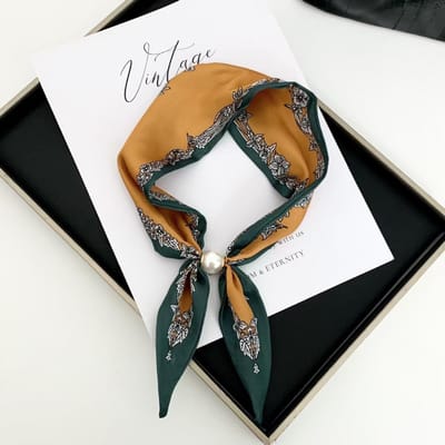 Elegante Parel Magnetische Sjaal Dames Zomer Veelzijdig Ademend Neckerchief Mode Accessoire Nekwikkel Sjaals One Size