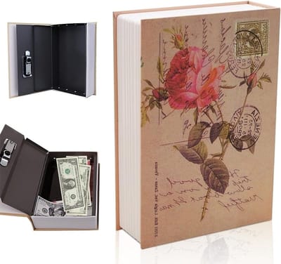 Boekveilige Kluis met Combinatieslot, 18 x 11,5 x 5,5 cm, Ideaal voor Sleutels, Geld en Sieraden