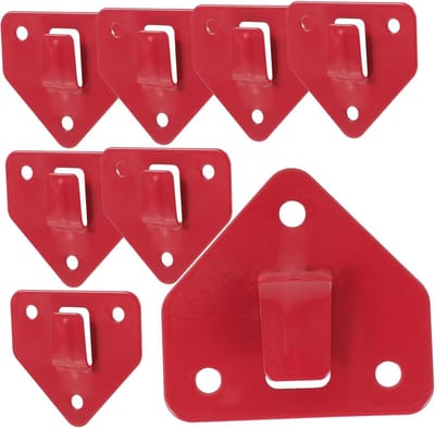 Brandblusser Haak - Bevestigingsbeugel - Veiligheid Thuis - Ruimtebesparend Ontwerp - 6.7x6.2x0.8cm - Rood