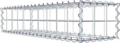 Steenkorf Hoekig - Schanskorf Tuinmand - Tuin Afscheiding Maken - Galvanisch Verzinkt - 100 x 20 x 30 cm - Antraciet
