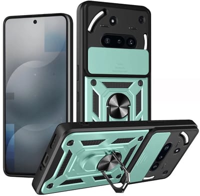 Hoesje geschikt voor Nothing Phone (3a) - Techsuit Camshield Back Cover - Groen