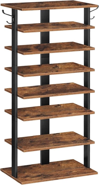 Schoenenrek Plastic / schoenenrek Open Planken - Boekenkast, Staande Plank, Eenvoudige Montage voor Woonkamer Slaapkamer Keuken 50 x 28 x 113 cm