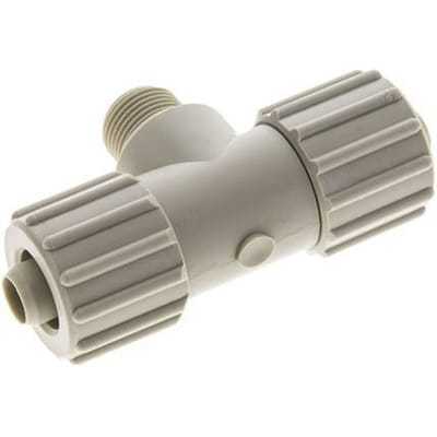 15x9mm En G3/8'' PP T-Vormige Knelfitting Met Buitendraad 10 Bar PVC En PA