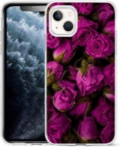 Cityhoesje-iPhone 14 Plus-15 Plus - hoesje – Bloemen – Backcover