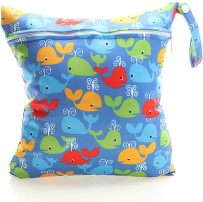 Strandtas met ritssluiting – Waterdichte strandtas – Luiertas – 28x30 cm –Walvis SM11