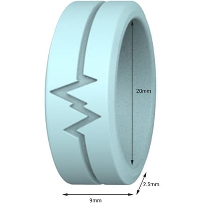 Outdoor Survival Lichtgevende Siliconen Ring Dames Heren Glow in the Dark Vingerring blauw