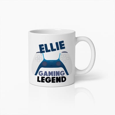 "Ellie Gaming Legende" Gepersonaliseerde Gamer Mok – Perfect Cadeau Voor Videospel Fans