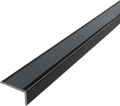 Trapneusprofiel Rand - Aluminium profielen - Veilige Vloeren - Antislip Oppervlak - 3050 mm - Zwart