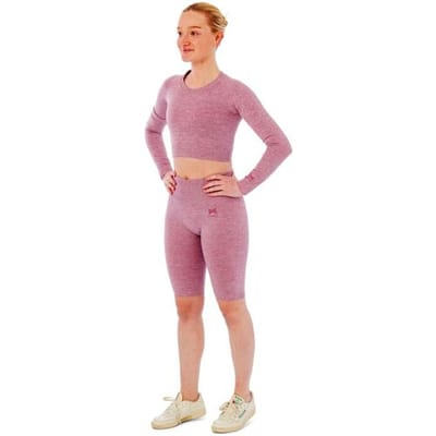 Xtreme Sportswear Dames Sportset - Korte Sportlegging + Sport Croptop - Roze-S
