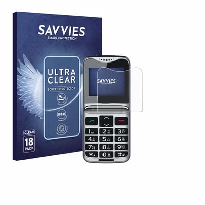 Savvies - Screenprotector voor bea-fon Fold 10 LTE - Folie Beschermfolie transparant 18 Stuks