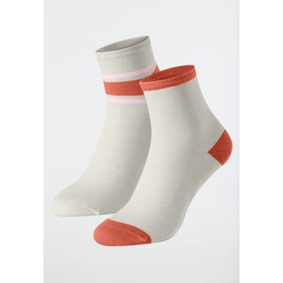 Damessokken, set van 2, halfhoog, lichtgrijs - Fashion 35/38