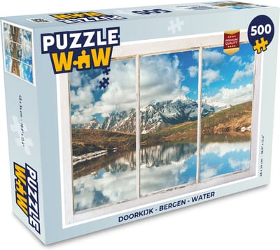 Puzzel Doorkijk - Bergen - Water - Legpuzzel - Puzzel 500 stukjes
