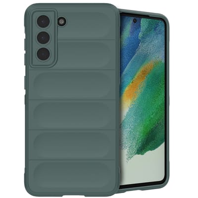 imoshion Hoesje - Geschikt voor Samsung Galaxy S21 FE - EasyGrip Backcover - Donkergroen