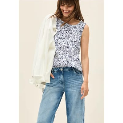 Blousetop met minimale print