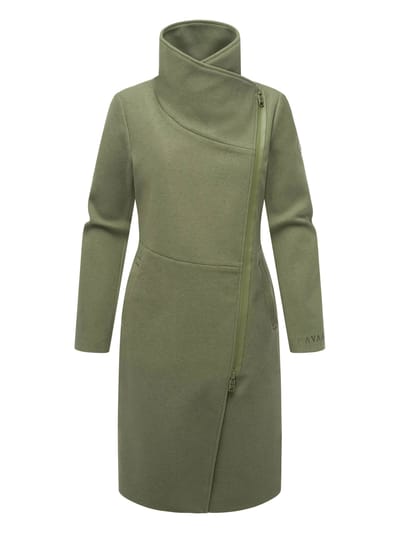 Navahoo Samtrose dames overgangsmantel met opstaande kraag – elegant & modern