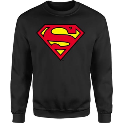Official Superman Shield Sweatshirt - Black - S