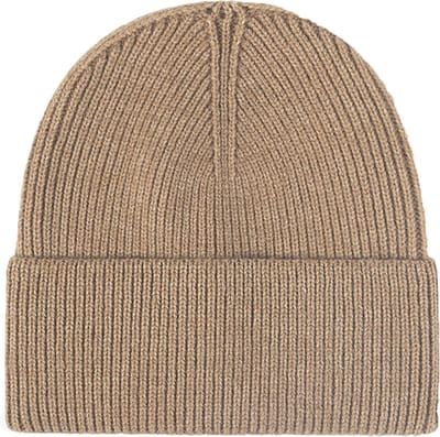 Muts - Khaki - kabelmuts - one size fits all - warm - katoen - effen - herfst / winter - wintersport - wintermuts