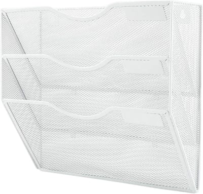 Muur File Organizer - Hangende Opberger - Kantoor Organiseren - Duurzame Metalen Constructie - 33 x 112 x 39 cm