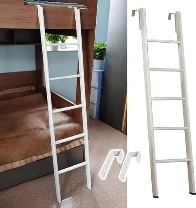 Stapelbed Ladder - Toegangstrap - Veilig Klimmen - Afgeronde randen - 150 cm - Zwart
