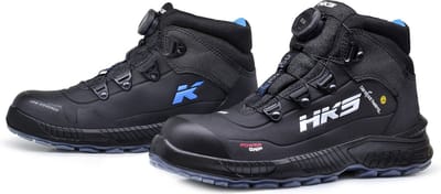 HKS Barefoot Feeling BFS 80 BOA S3 werkschoenen - veiligheidsschoenen - safety shoes - hoog - heren - dames - composiet - antislip - ESD - lichtgewicht - Vegan - zwart/grijs/blauw maat 36