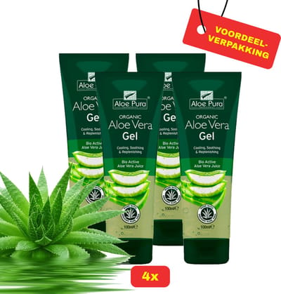 4 x Aloe Pura Aloe Vera Gel 100ml - Voordeelverpakking