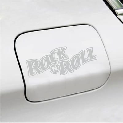 Bumpersticker - Rock N Roll - 5,7 X 14,8 - Licht Grijs