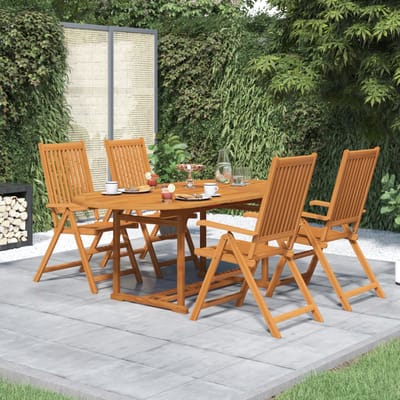 vidaXL - 5-delige - Tuinset - massief - acaciahout - 150-200 - cm