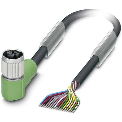Phoenix Contact 1555389 Sensor/actuator connector, geassembleerd M12 Aantal polen (sensoren): 17 Bus, haaks 1.50 m 1 stuk(s)