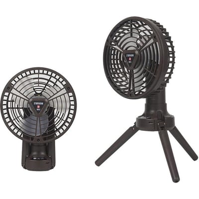 Kampeerventilatoren voor tenten 10400mAh USB oplaadbare batterij aangedreven ventilatoren met LED lantaarn opvouwbaar statief draadloze draagbare ventilator zwart