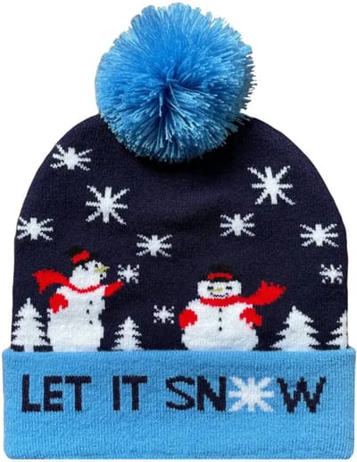 Livano Kerstmuts - Volwassenen - Kerst - Kertsman - Winter - Warm - Christmas - Blauwe Sneeuwpop