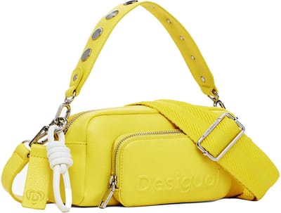 Desigual Schoudertas Half Logo Prad Crossbody Bag Yellow Geel