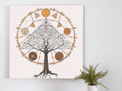 Tree of strife | Tree of strife | Kunst - 30x30 centimeter op Dibond | Foto op Dibond