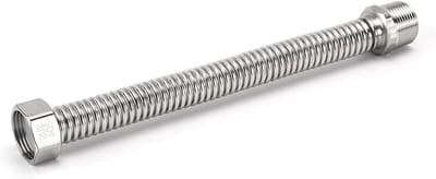 Roestvrijstalen flexibele slang 3/4 inch, golfpijp voor universele verbinding, duurzaam watertransport en installatie 60 cm