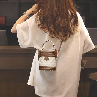 Nieuwe Tas Herfst en Winter Dames Tas Emmer Tas Crossbody Tas Echt Leer High-end Veelzijdige Handtas Tas brown