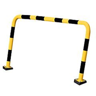 Aanrijdbeveiliging beschermbeugel SWING, binnengebruik, 1240 x 2000 mm, geel/zwart