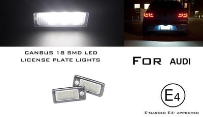 LED Kentekenverlichting voor Audi A3 S3 RS4 A4 S4 RS4 A5 S5 RS5 A6 S6 A8 S8 Q7 Sportback Sedan Cabrio Avant Limousine LED Kenteken lampen LED Kentekenverlichting set
