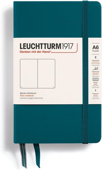Notitieboek Pocket A6 Hardcover Blanco Papieren Dagboek voor Onderweg