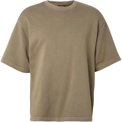 Urban Classics - Heavy Washed Boxy Heren Tshirt - 3XL - Olijfgroen