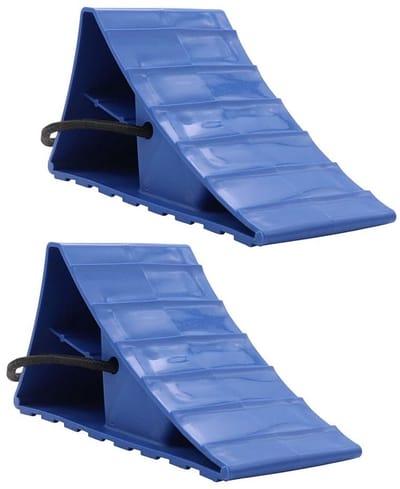 Dailygoody - Rubber Wielblokken - Antislip Blokken - Handvat voor Gebruik - Geschikt voor Auto en Caravan - Stabiel en Duurzaam - 2 Stuks - Ideaal voo..