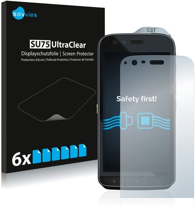 Savvies - Screenprotector voor Caterpillar Cat S61 - Folie Beschermfolie transparant 6 Stuks