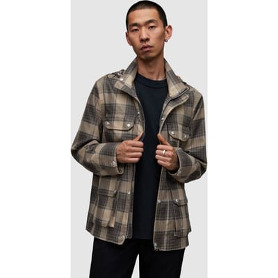 AllSaints Hokke Jacket Brown Size: S | Military Jackets Outlet | Heren | Bruin
