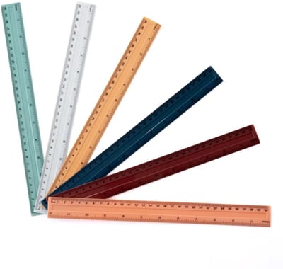 Dailygoods- Liniaal 30 cm - Set van 6 Kleurrijke Plastic Linialen - Flexibele Precisie-Liniaal - Meetgereedschap voor School/Kantoor - Duurzaam Materiaal - Meetlat