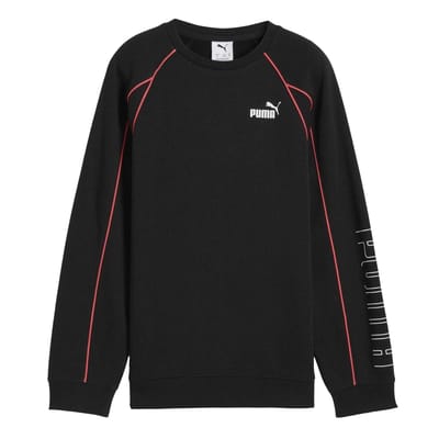 Puma Kinderen Sportstyle Relaxed Fit Raglan Lange Mouwen Sweatshirt (Puma Zwart)