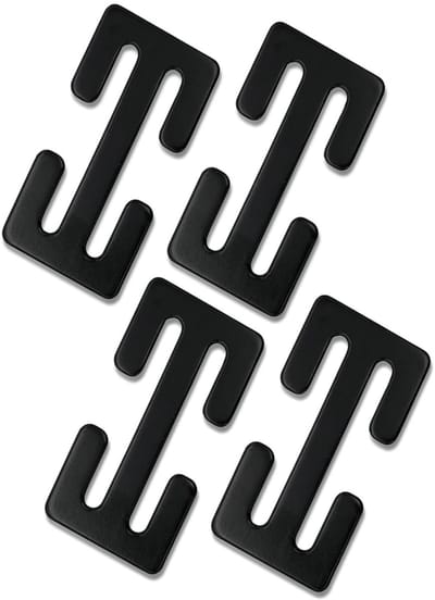 Allecto - Auto veiligheidsgordel insteler - Veiligheidsgordel clip - Voorkomt oprollen - Zwart - Gordelversteller - Ideaal voor auto - Staal