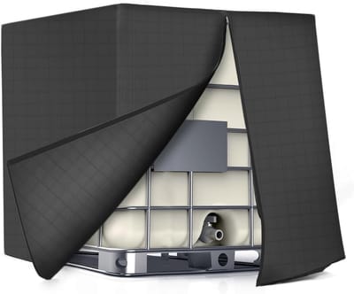 Beschermhoes voor IBC tank - Vorstbestendig - Zwart - Waterdicht - 120x100x116cm - Geschikt voor 1000L tank - Warmhouden van inhoud