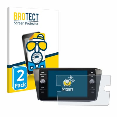 BROTECT - Screenprotector voor Volkswagen Discover Media Golf Alltrack / Tiguan 2018 - Folie Beschermfolie matte 2 Stuks